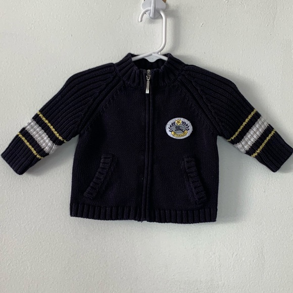 Burberry Baby Navy Zip Sweater Month Size
